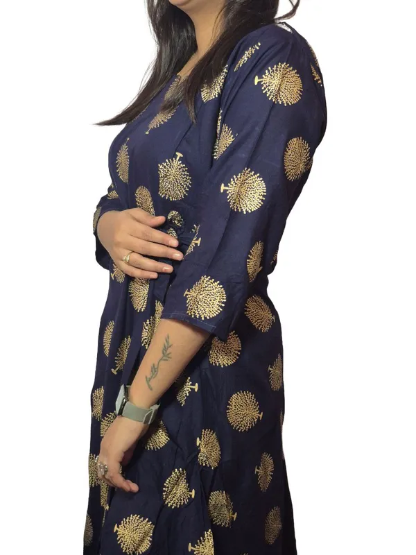 Blue_Rayon_Blend_Printed_Full_Length_Gown_For_Women