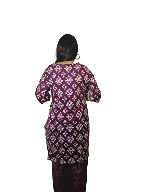 Purple_Cotton_Blend_Floral_Print_Straight_Kurta_&_Pant_For_Women
