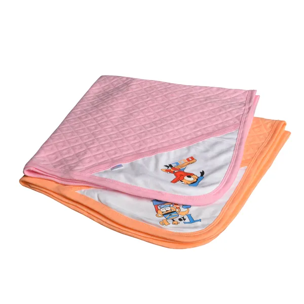 Pack_Of_2_Orange_&_Pink_Ultra_Soft_Cotton_Baby_Hooded_Towel__(28_X_28_Inch)