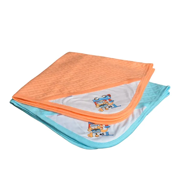 Pack_Of_2_Blue_&_Orange_Ultra_Soft_Cotton_Baby_Hooded_Towel__(28_X_28_Inch)