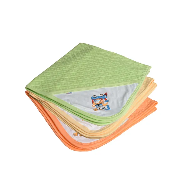 Pack_Of_3_Green_&_Orange_&_Cream_Ultra_Soft_Cotton_Baby_Hooded_Towel___(28_X_28_Inch)