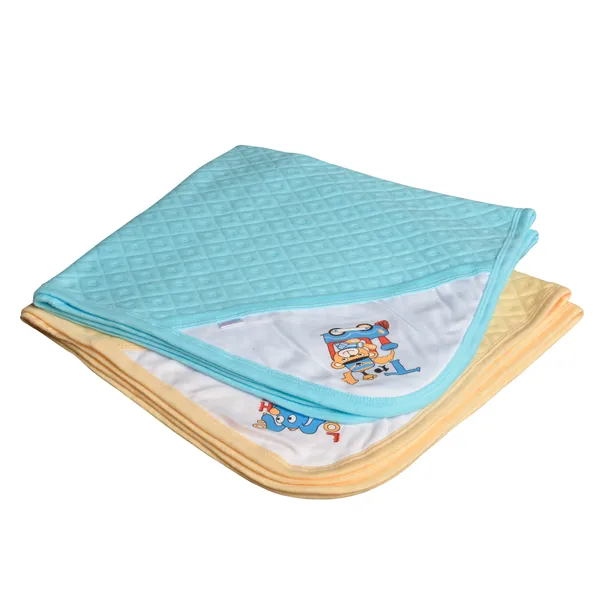 Pack_Of_2_Blue_&_Cream_Ultra_Soft_Cotton_Baby_Hooded_Towel___(28_X_28_Inch)