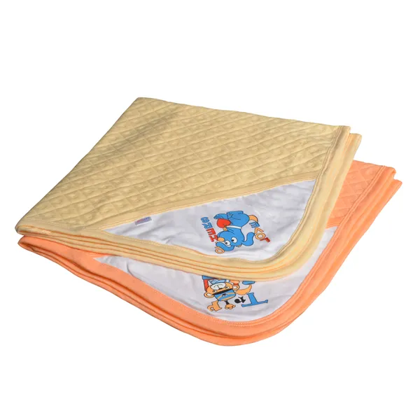 Pack_Of_2_Orange_&_Cream_Ultra_Soft_Cotton_Baby_Hooded_Towel___(28_X_28_Inch)