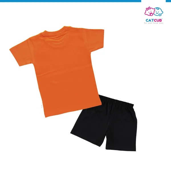 Orange_Cotton_Half_Sleeve_TShirt_&_Shorts_Set_For_Boys