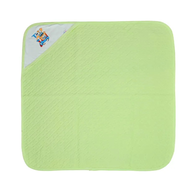 Pack_Of_2_Green_&_Orange_Ultra_Soft_Cotton_Baby_Hooded_Towel_(28_X_28_Inch)