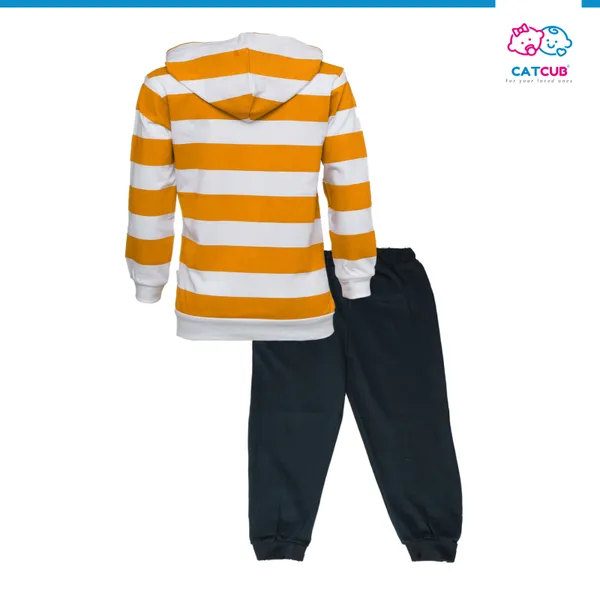 Yellow_Cotton_Hooded_Printed_TShirt_&_Pant_Set_For_Boys