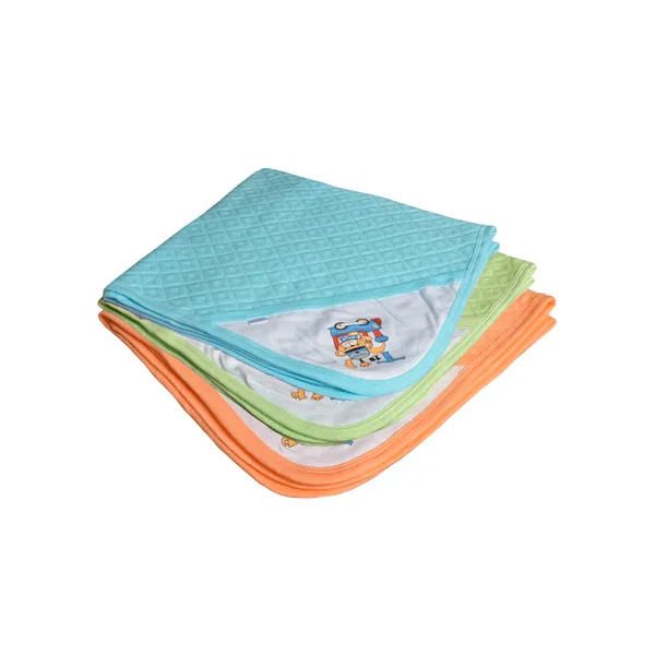Pack_Of_3_Blue_&_Green_&_Orange_Ultra_Soft_Cotton_Baby_Hooded_Towel__(28_X_28_Inch)