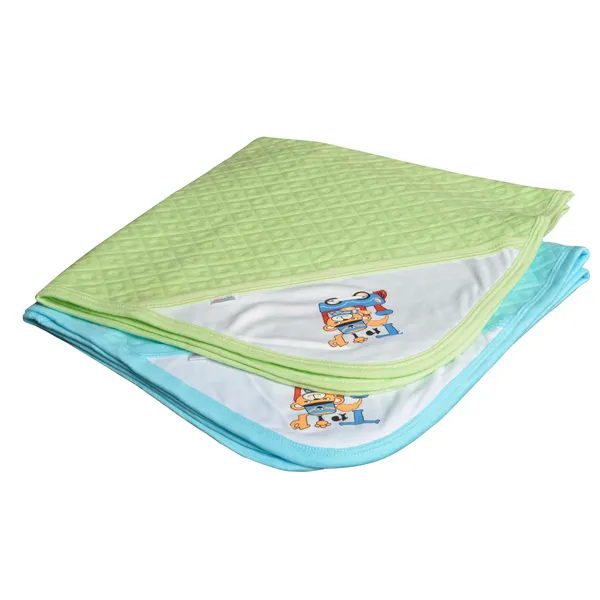 Pack_Of_2_Blue_&_Green_Ultra_Soft_Cotton_Baby_Hooded_Towel__(28_X_28_Inch)