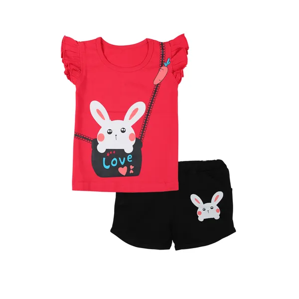 Red_Fine_Cotton_Fancy_Top_&_Shorts_Set_for_Girls