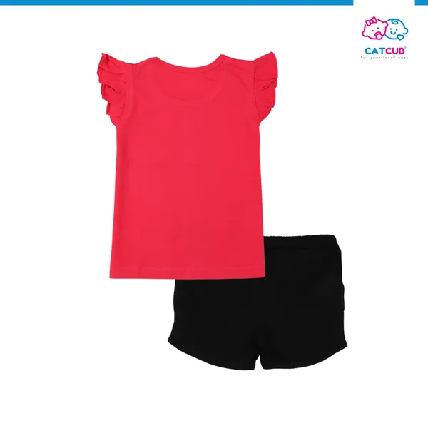 Red_Fine_Cotton_Fancy_Top_&_Shorts_Set_for_Girls