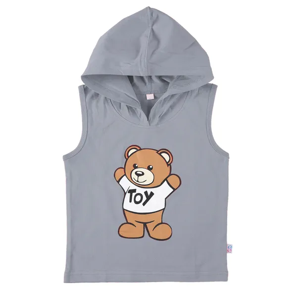 Grey_Cotton_Sleeveless_Hooded_TShirt_&_Shorts_Set_For_Boys