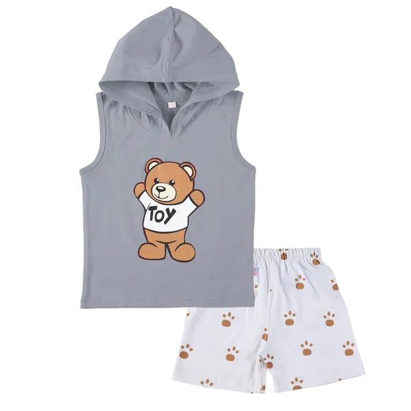 Grey_Cotton_Sleeveless_Hooded_TShirt_&_Shorts_Set_For_Boys