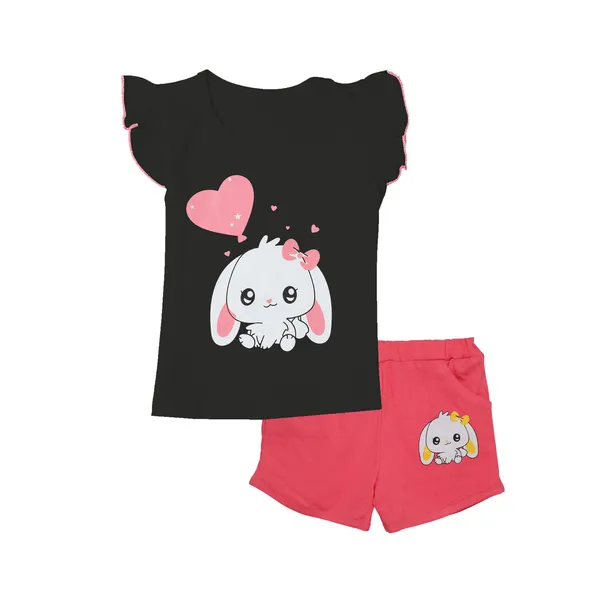 Black_Fine_Cotton_Fancy_Top_&_Shorts_Set_for_Girls