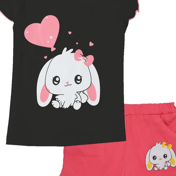 Black_Fine_Cotton_Fancy_Top_&_Shorts_Set_for_Girls