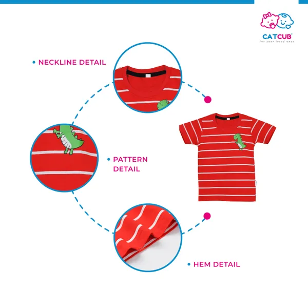 Red_Cotton_Half_Sleeve_TShirt_&_Shorts_Set_For_Boys
