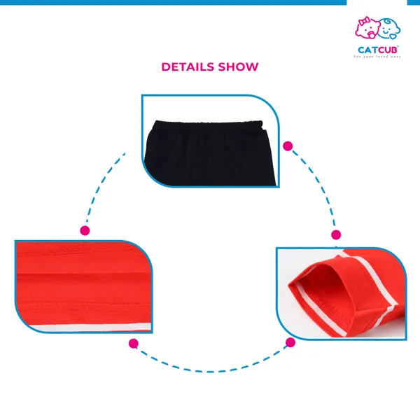 Red_Cotton_Half_Sleeve_TShirt_&_Shorts_Set_For_Boys