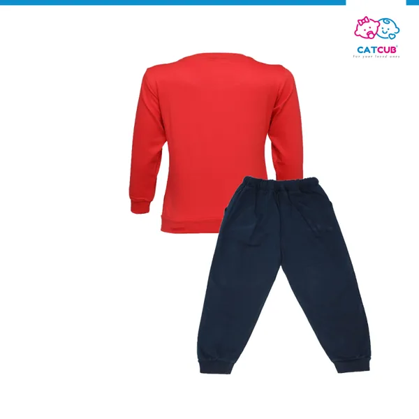 Red_Cotton_Cute_Giraffe_Printed_TShirt_&_Pant_Set_For_Boys