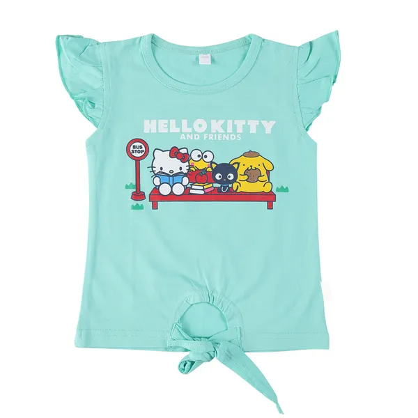 Green_Fine_Cotton_Top_&_Shorts/Hot_Pant_Set_For_Girls