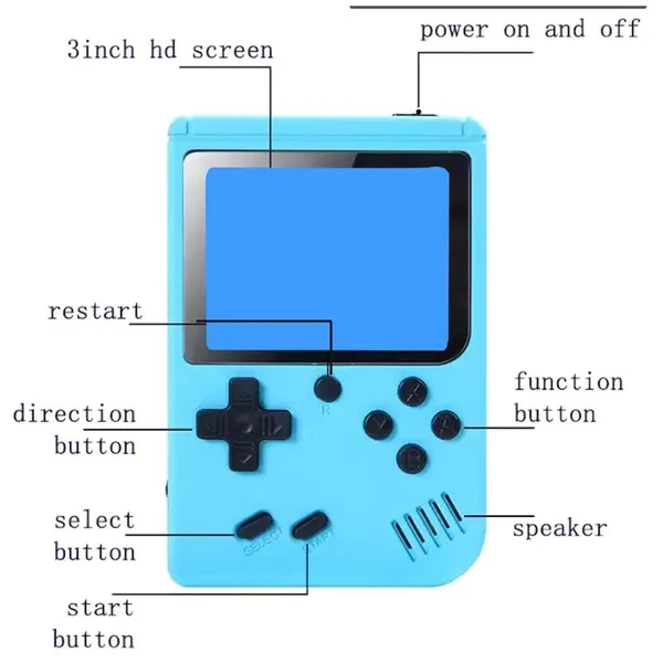 Red_Plastic_Handheld_400_In_1_Video_Games_For_Kids