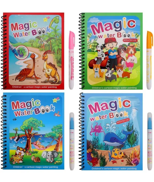 Multicolor_Paper_Water_Colouring_Book_Doodle_With_Magic_Pen_For_Kids_(Pack_Of_4)