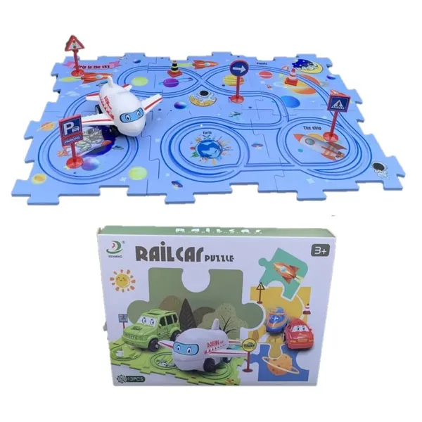 Multicolor_Plastic_Rail_Car_Puzzle_Race_Track_(6_Pc)_For_Kids