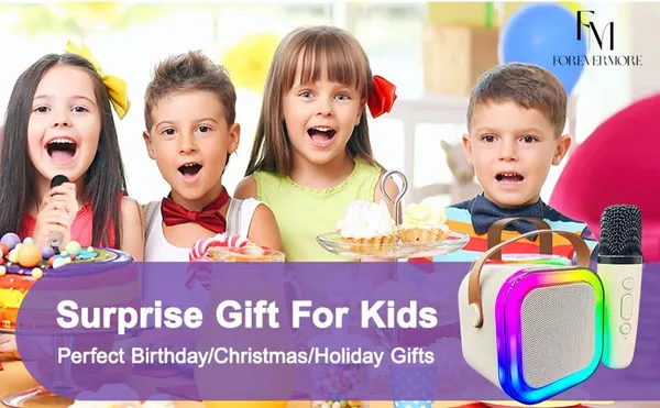 Multicolor_Plastic_Wireless_Mics_Portable_Bluetooth_Speaker_&_Dynamic_Lights_For_Kids
