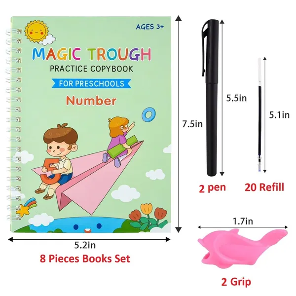 Multicolor_Plastic_Sank_Magic_Practice_Copybook_(4_Book_+_10_Refill+_2_Pen_+2_Grip)_For_Kids