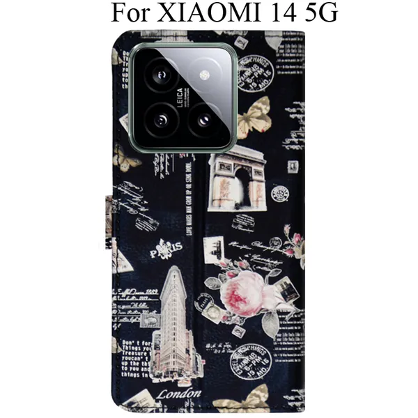 Black_Premium_Flip_Cover_For_Xiaomi_14_5G