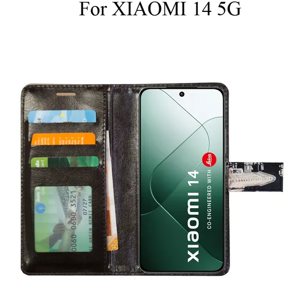 Black_Premium_Flip_Cover_For_Xiaomi_14_5G