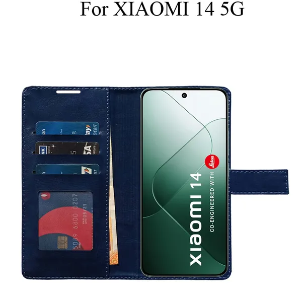 Blue_Premium_Flip_Cover_For_Xiaomi_14_5G
