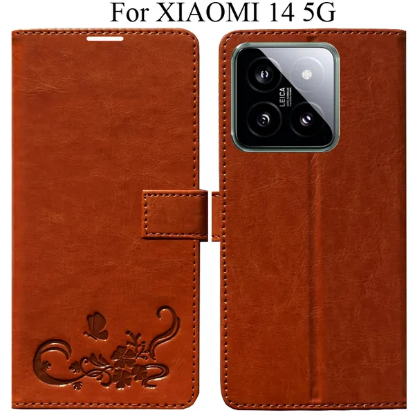 Orange_Premium_Flip_Cover_For_Xiaomi_14_5G