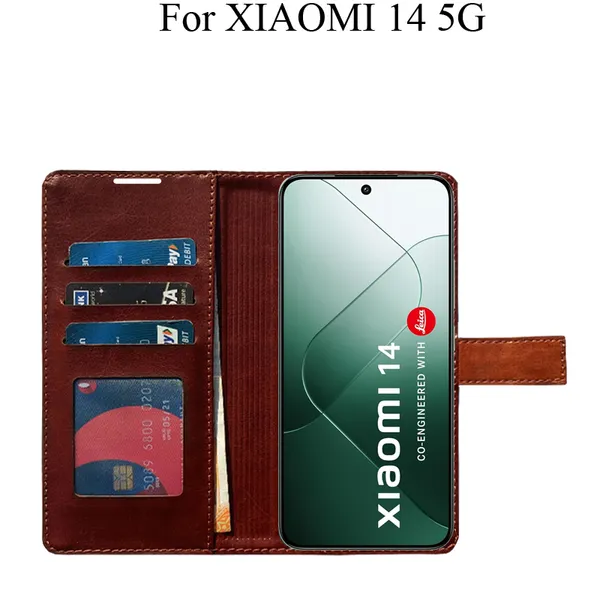 Orange_Premium_Flip_Cover_For_Xiaomi_14_5G