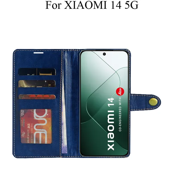 Blue_Premium_Flip_Cover_For_Xiaomi_14_5G