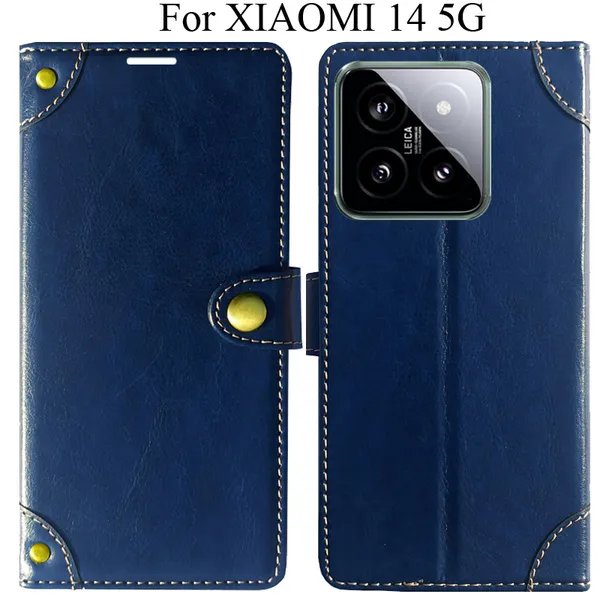 Blue_Premium_Flip_Cover_For_Xiaomi_14_5G