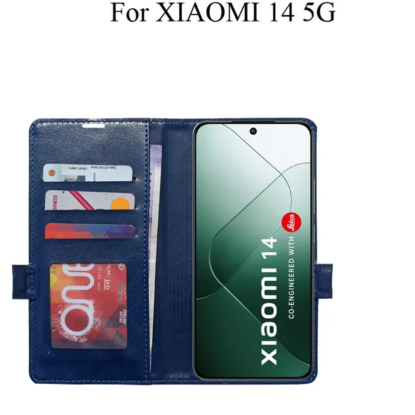 Blue_Premium_Flip_Cover_For_Xiaomi_14_5G