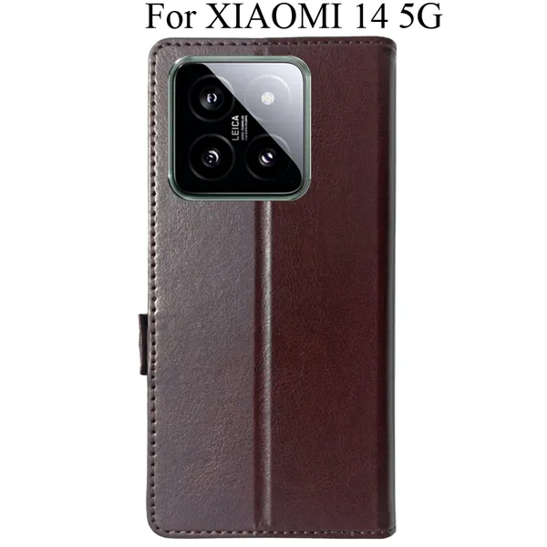 Brown_Premium_Flip_Cover_For_Xiaomi_14_5G