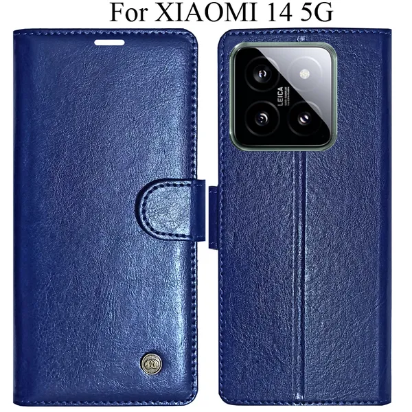 Blue_Premium_Flip_Cover_For_Xiaomi_14_5G
