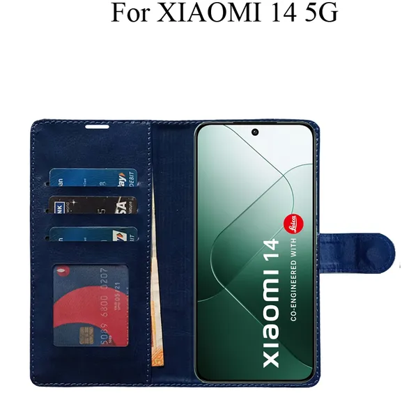 Blue_Premium_Flip_Cover_For_Xiaomi_14_5G