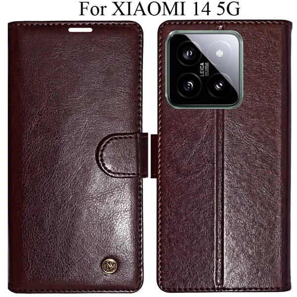 Beige_Premium_Flip_Cover_For_Xiaomi_14_5G