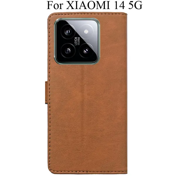 Brown_Premium_Flip_Cover_For_Xiaomi_14_5G