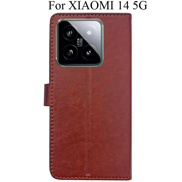 Brown_Premium_Flip_Cover_For_Xiaomi_14_5G