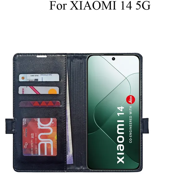 Black_Premium_Flip_Cover_For_Xiaomi_14_5G