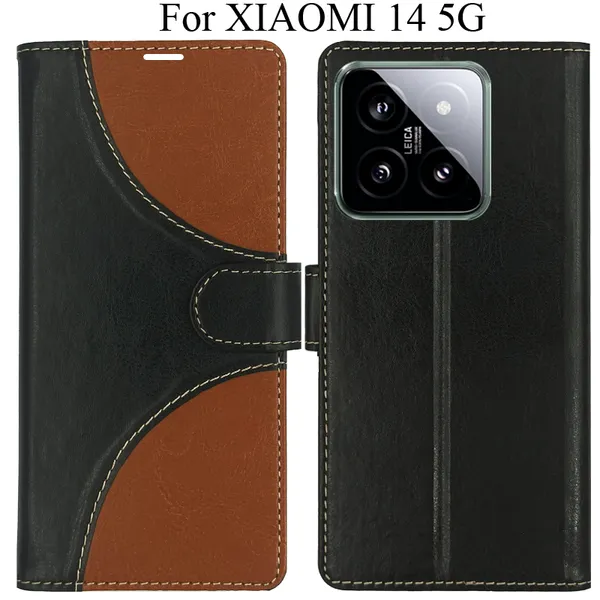 Black_Premium_Flip_Cover_For_Xiaomi_14_5G