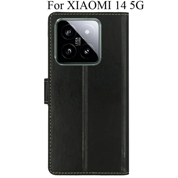 Black_Premium_Flip_Cover_For_Xiaomi_14_5G