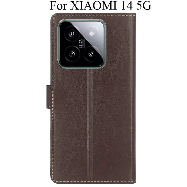 Brown_Premium_Flip_Cover_For_Xiaomi_14_5G