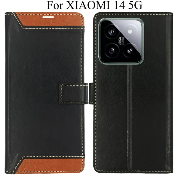 Brown_Premium_Flip_Cover_For_Xiaomi_14_5G