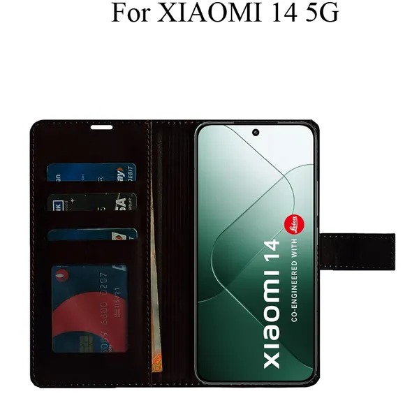 Brown_Premium_Flip_Cover_For_Xiaomi_14_5G