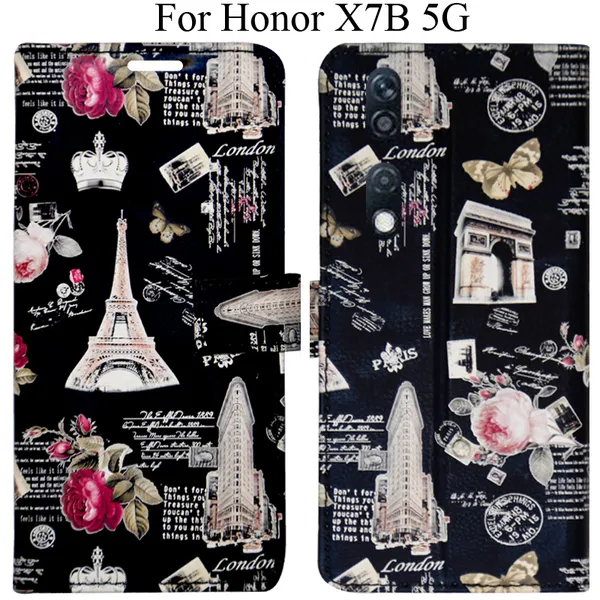 Black_Premium_Flip_Cover_For_Honor_X7B_5G