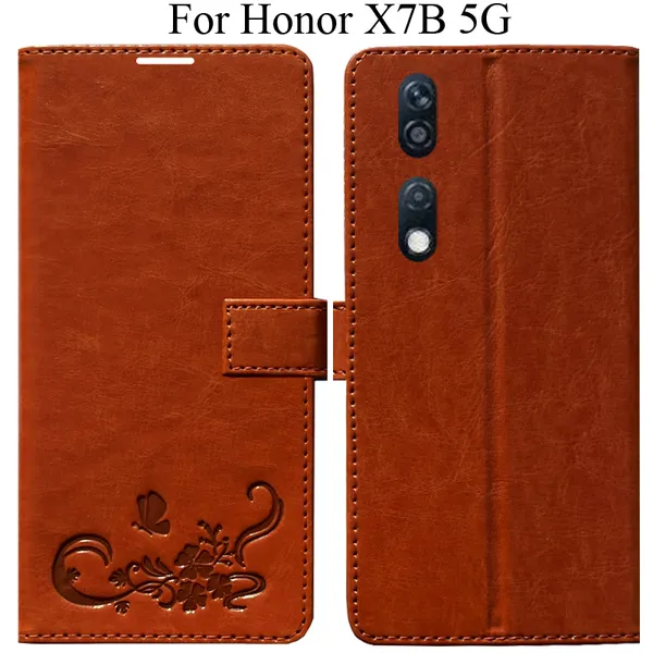 Orange_Premium_Flip_Cover_For_Honor_X7B_5G