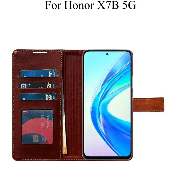 Orange_Premium_Flip_Cover_For_Honor_X7B_5G